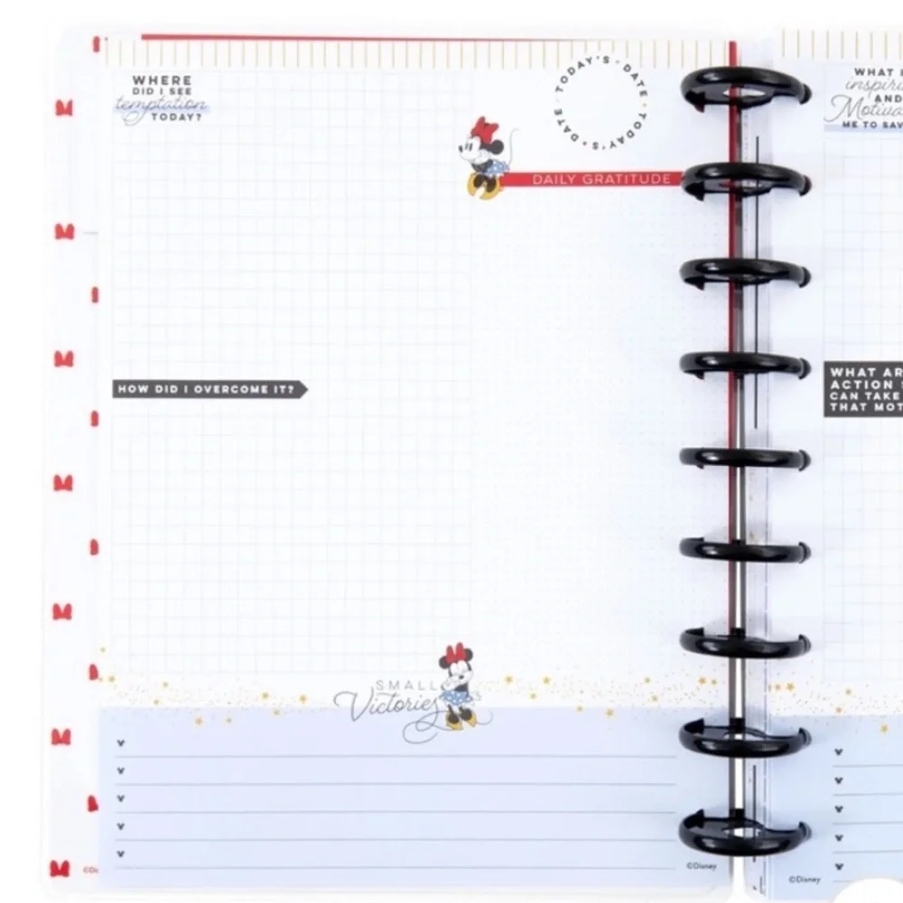 The Happy Planner Minnie Mouse Graphic Budget Classic Guided Journal.